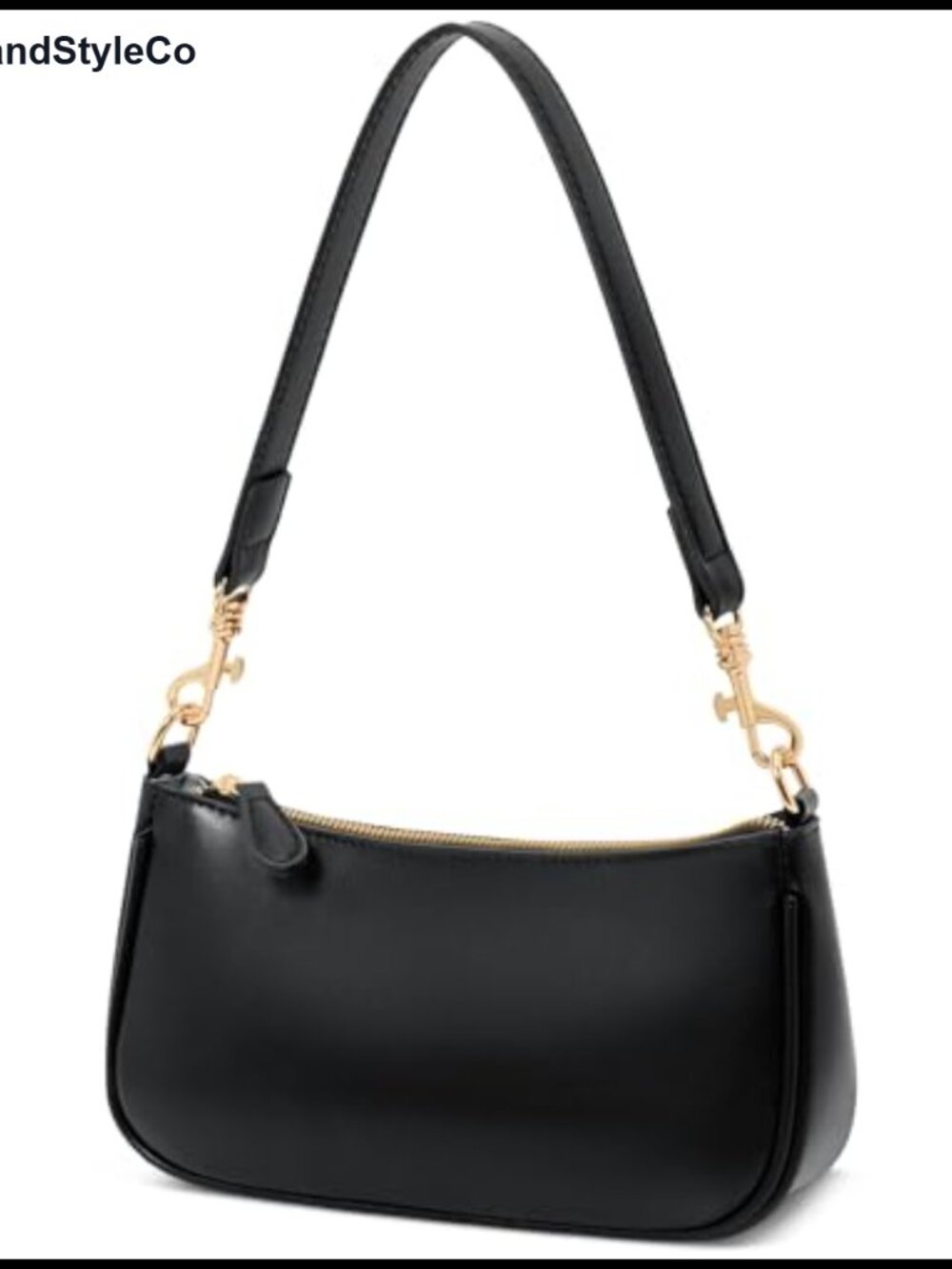 Small Vegan Leather Shoulder Bag Crossbody Purse Zipper Closure
